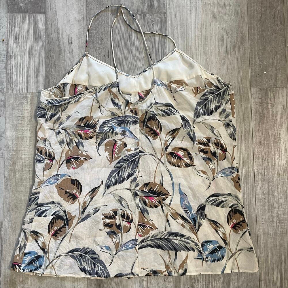 Madewell 100% silk spaghetti strap floral top size medium - Picture 9 of 9